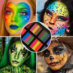 26 Colors Body Paint Set with Brushes and Stickers Water-Soluble UV Luminous Face Body Paint Art for Stage Performances Makeup