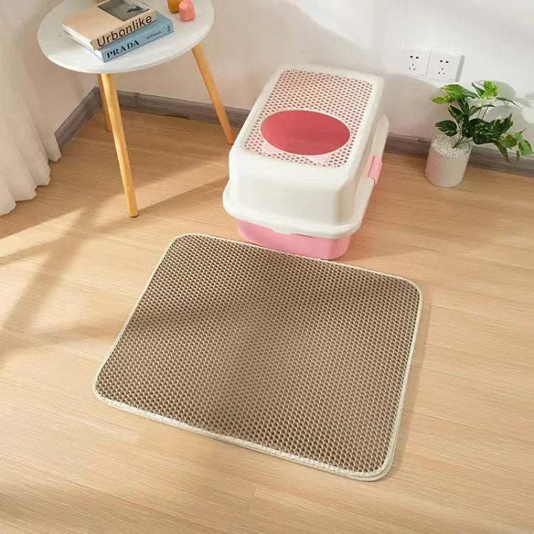 Cat Litter Mat – Double Layer Waterproof Litter Box Mat