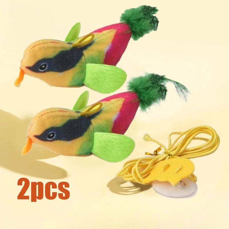 Interactive Bird Cat Toy – Teaser with Catnip