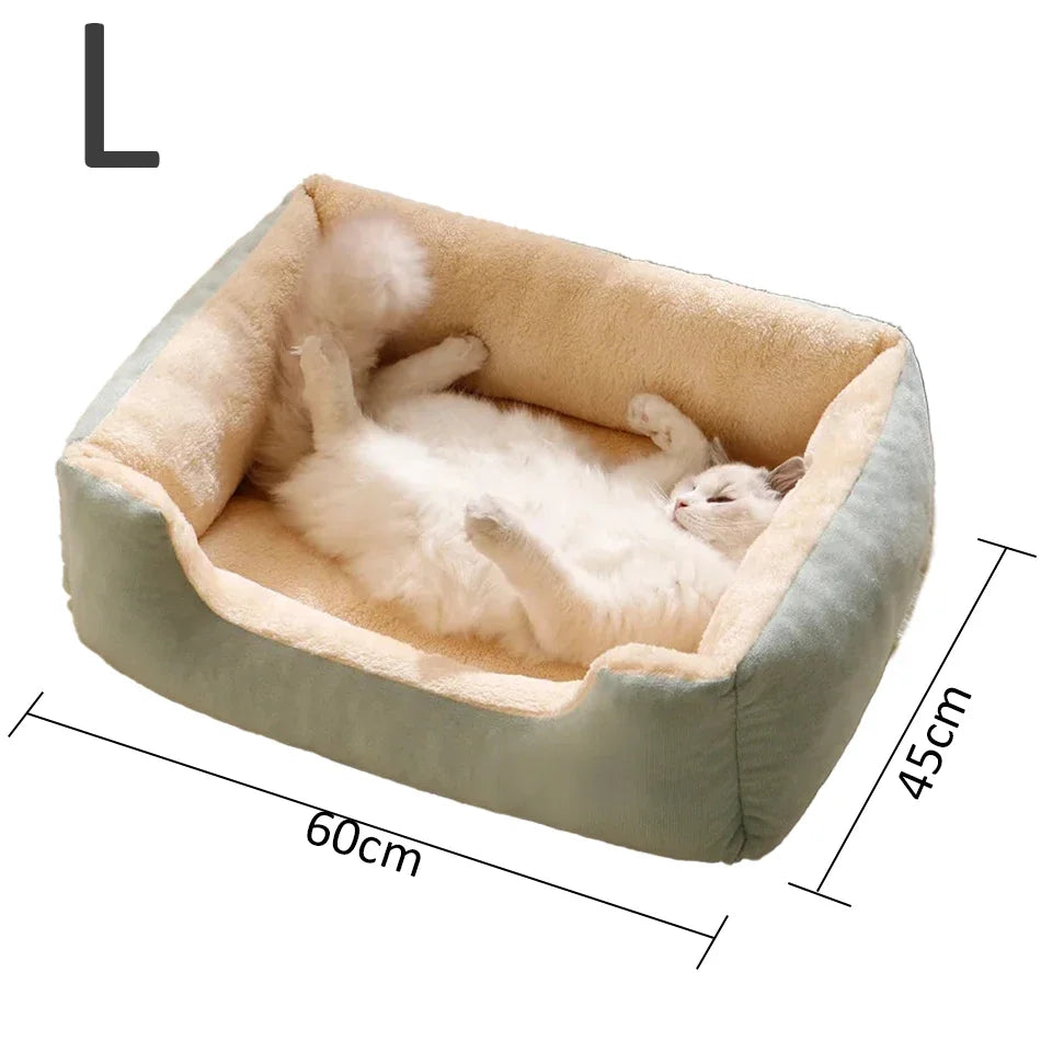 Plush Cat Bed Soft Cushion Pet Bed for Cats & Small Dogs