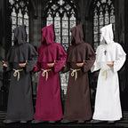 Medieval Monk Robe Friar Costume Cosplay Halloween Grim Reaper Priest Shawl Wizard Outfit Europe America Fantasy for Men