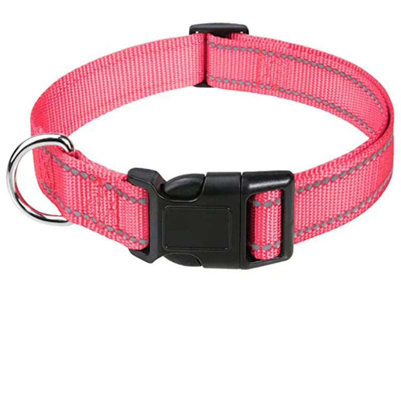 Reflective Dog Collar Adjustable Nylon Safety Collar for Small Dogs