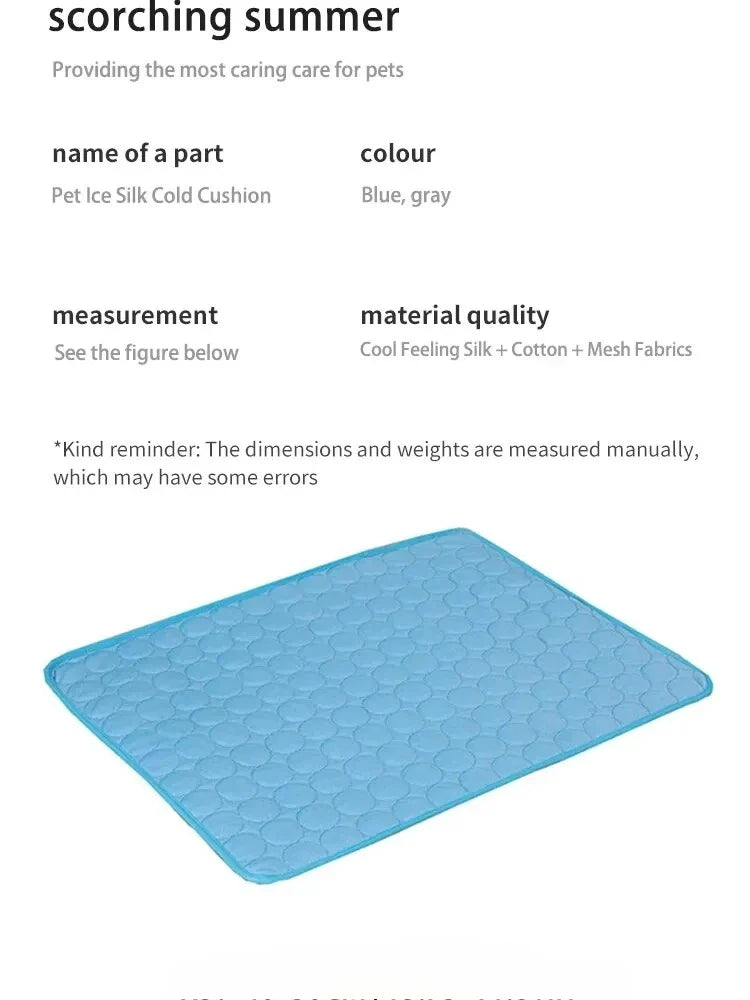 Pet Cooling Mat for Cats & Small Dogs, Summer Sleeping Pad