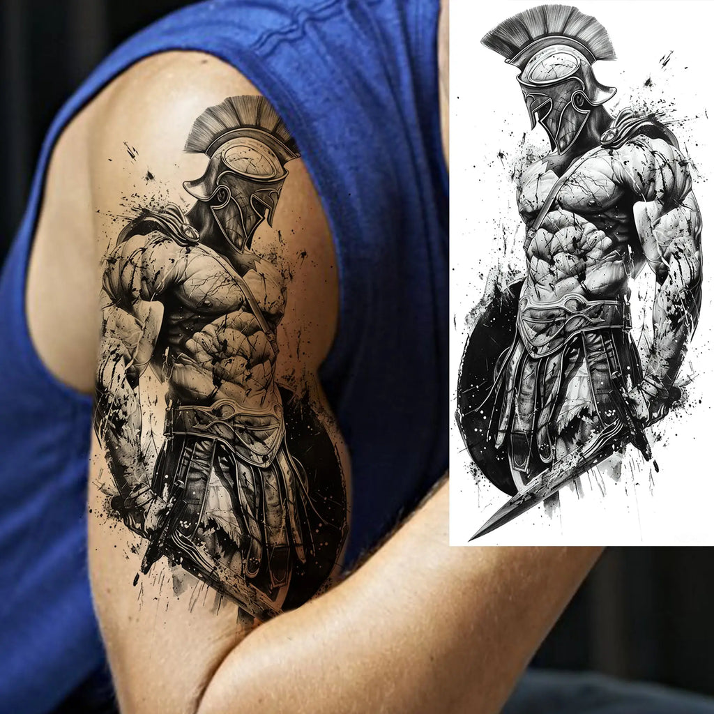 1 Sheet Evil Grim Reaper Skull Temporary Tattoos For Men Women Waterproof Fake Tattoos 3D Dragon Scorpion Warrior Tatoo Stickers