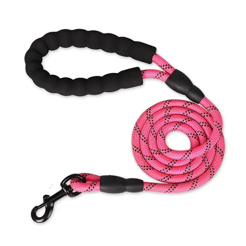 Reflective Dog Leash Heavy Duty Nylon Padded Handle