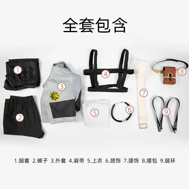 GACHIAKUTA Anime Ludo Enjin Zanka Riyo Reaper Cosplay With Four Characters Clothes And Four Wigs Cosplay Costume Anime Full Suit