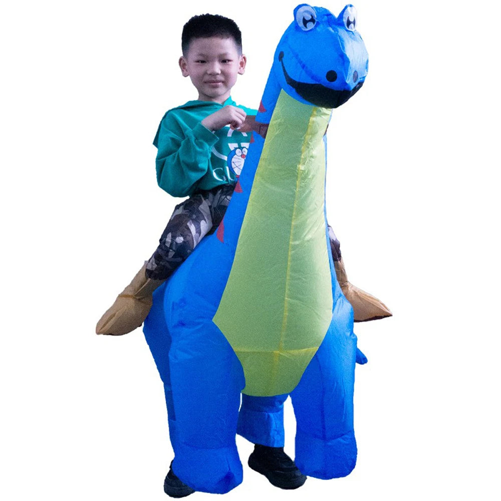 Halloween Dinosaur Inflatable Clothing Children's Day Birthday Party Long Necked Dragon Riding Animals Cartoon Doll Costume