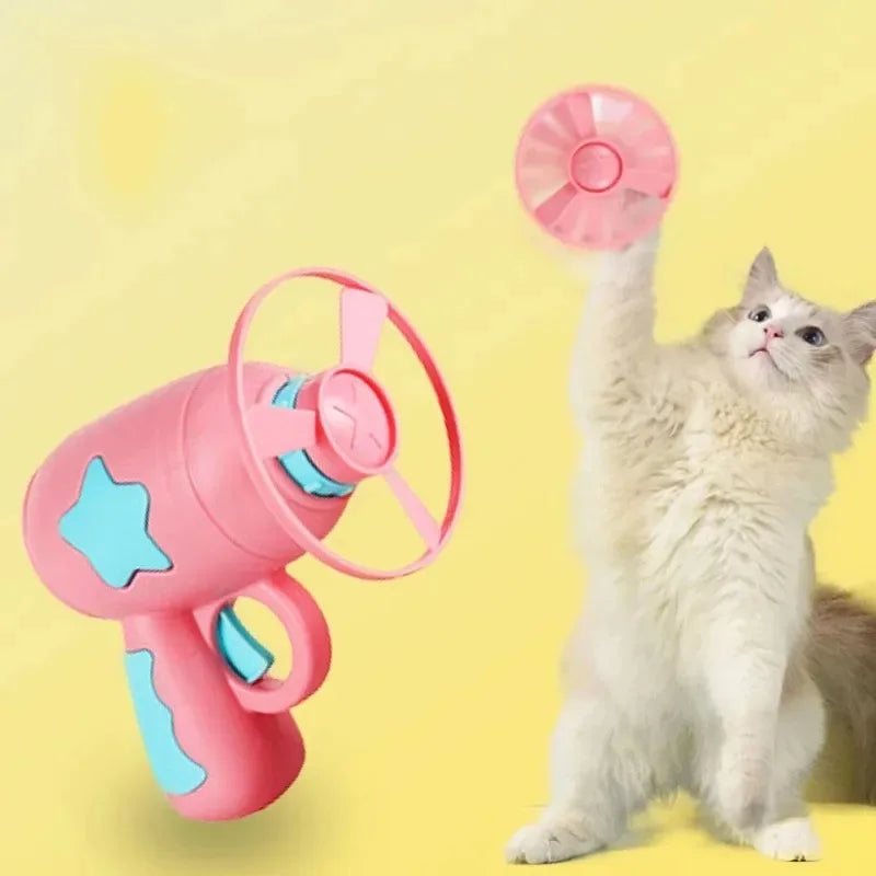 Interactive Cat Toy Mini Flying Disc for Training & Chasing Fun