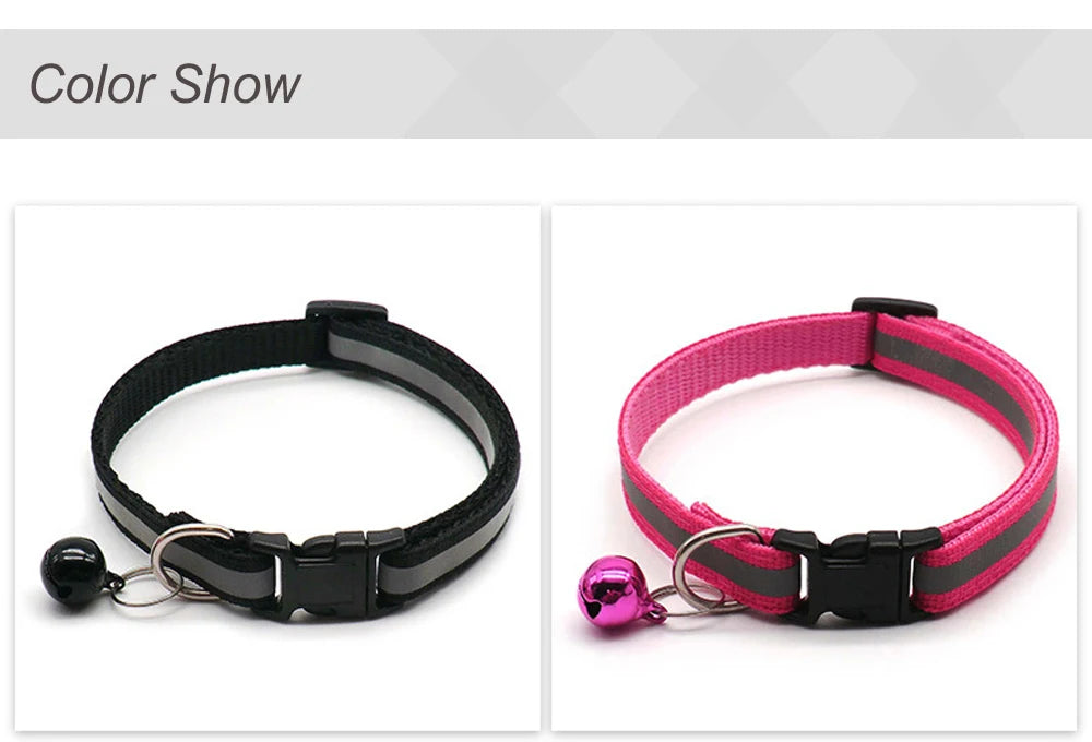 Reflective Cat Collar with Bell, Adjustable Breakaway 2-Pack