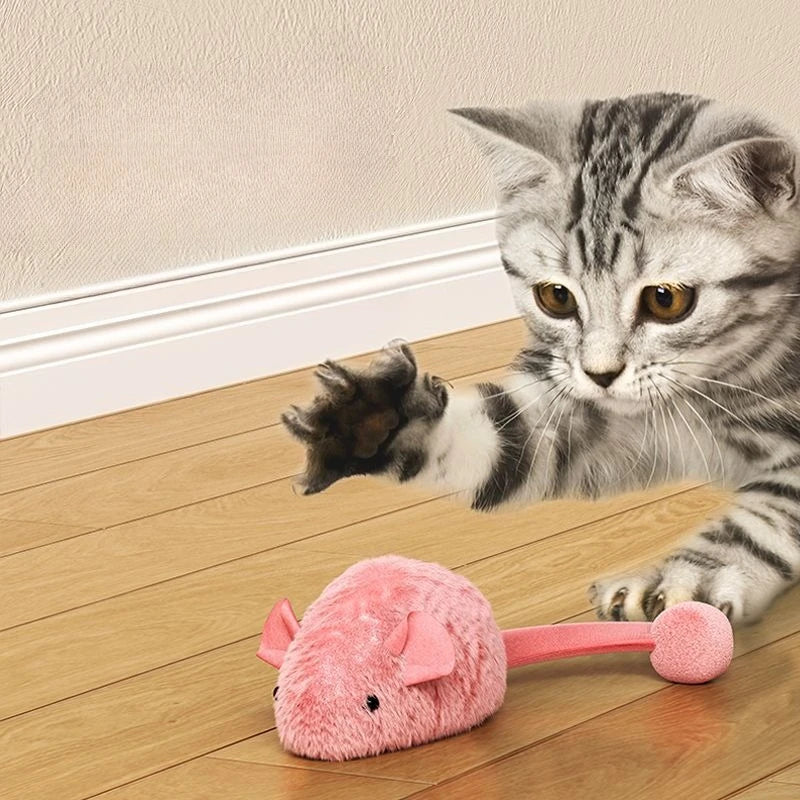 Interactive Cat Toy Mouse – Plush Squeaky Toy
