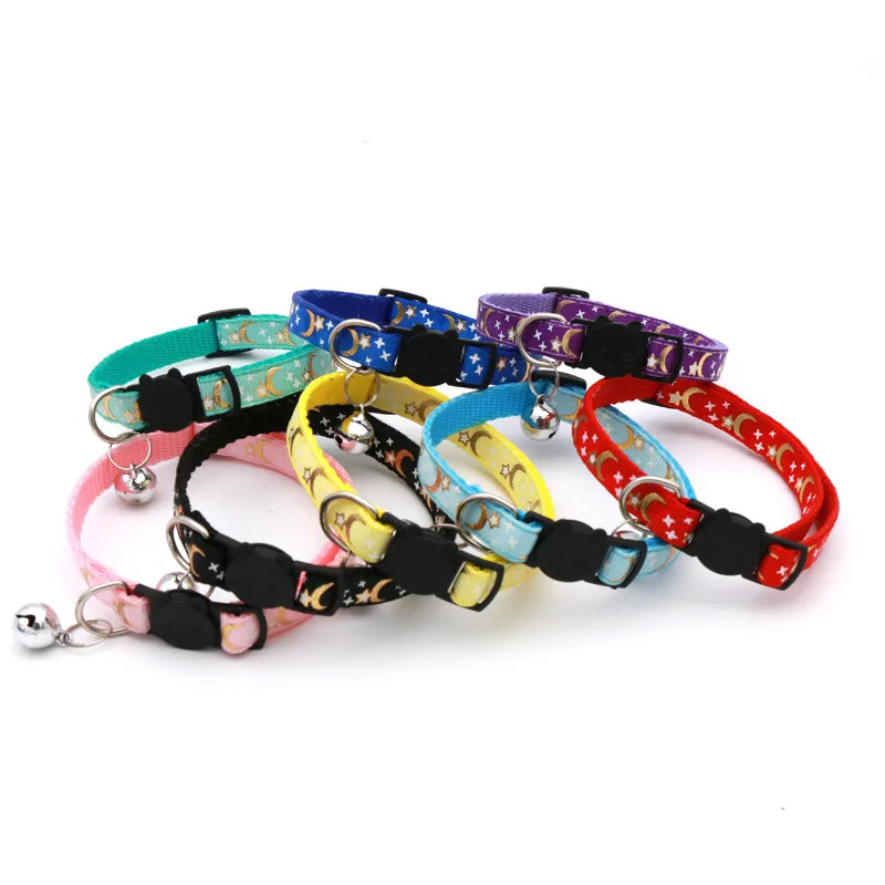 Adjustable Cat Collar with Bell – Breakaway Reflective Kitten Collar