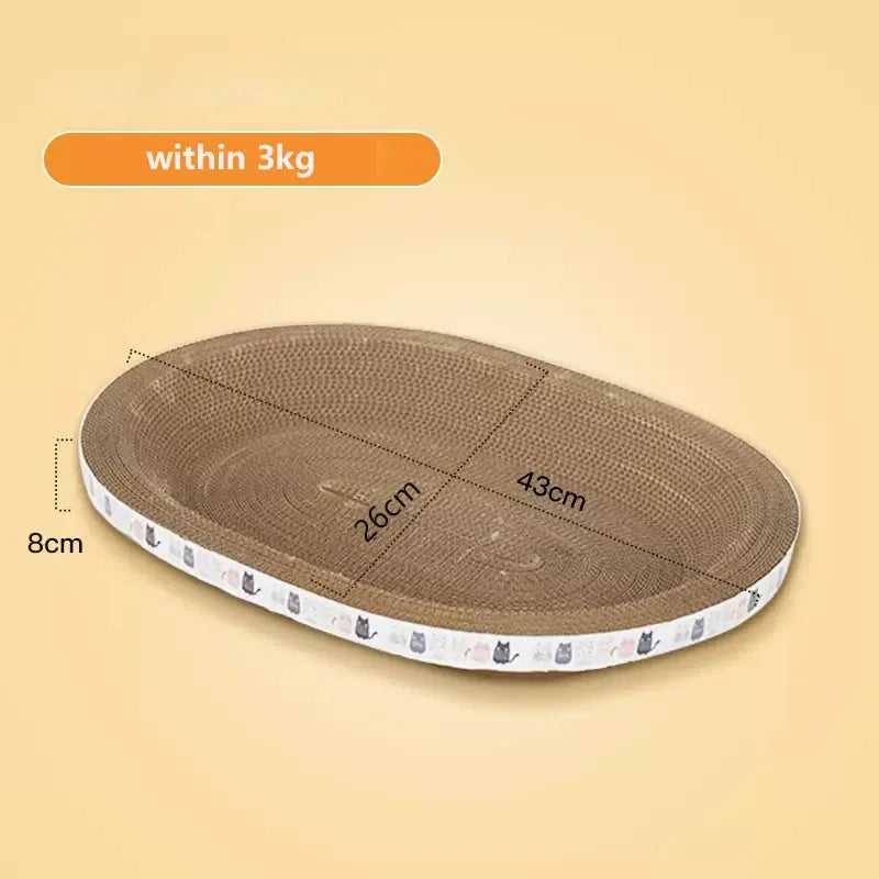 Corrugated Cat Scratching Post with Catnip & Lounge Bed