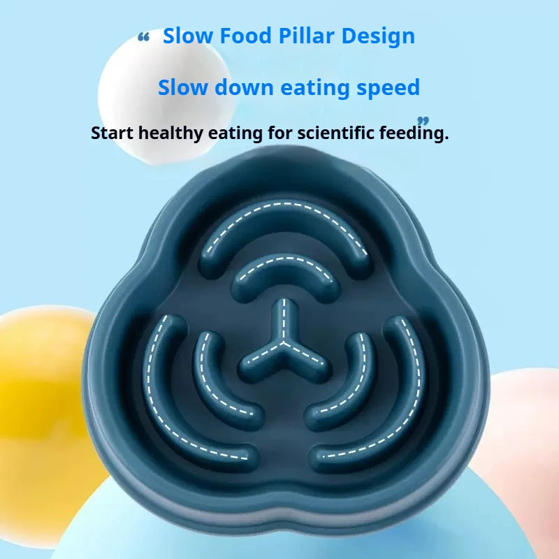 1PC Pet Slow Food Bowl Anti Choking Dog Bowl Dog Bowl Anti Overturning Pet Food Supplies and Feeding Device