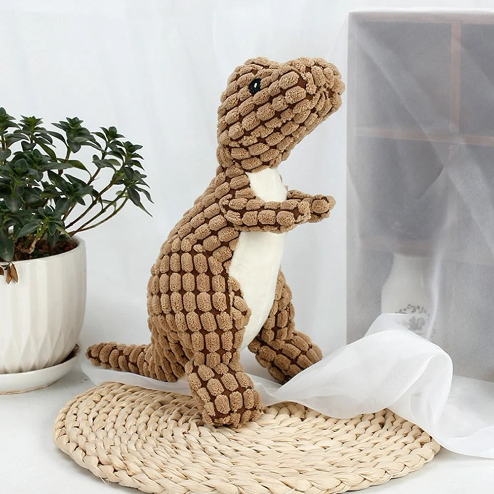 Plush Dog Toy, Dinosaur Chew Toy for Small Dogs