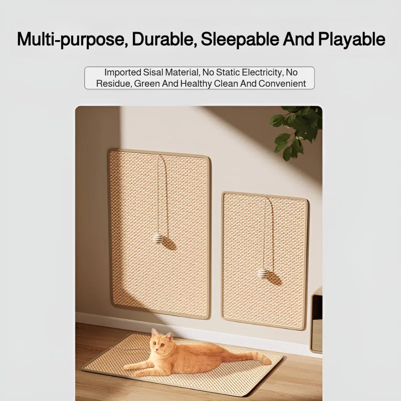 Cat Scratch Mat, Sisal Furniture Protector & Scratching Pad