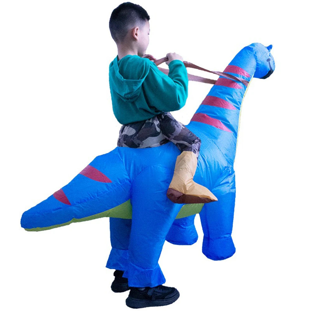 Halloween Dinosaur Inflatable Clothing Children's Day Birthday Party Long Necked Dragon Riding Animals Cartoon Doll Costume