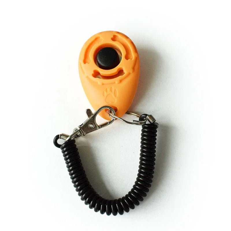 Dog Training Clicker Plastic Adjustable Wrist Strap Pet Trainer