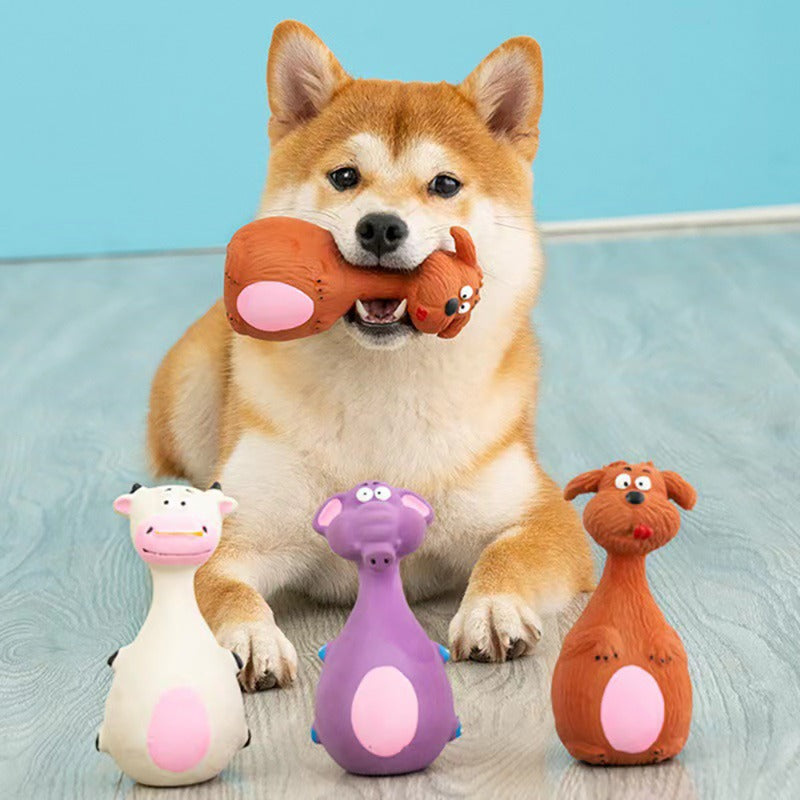 Dog Squeaky Chew Toy – Rubber Dental Toy for Dogs