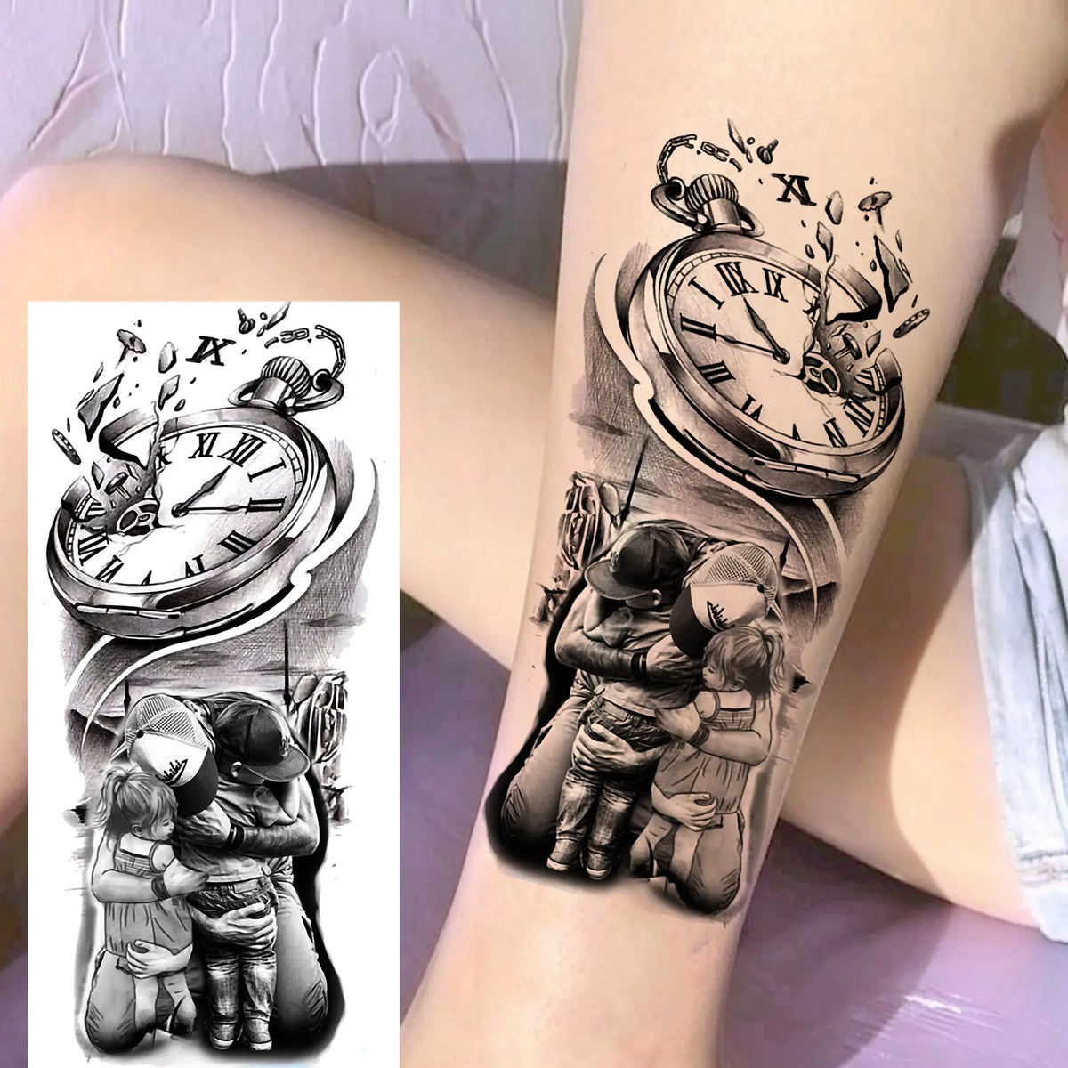 1 Sheet Evil Grim Reaper Skull Temporary Tattoos For Men Women Waterproof Fake Tattoos 3D Dragon Scorpion Warrior Tatoo Stickers