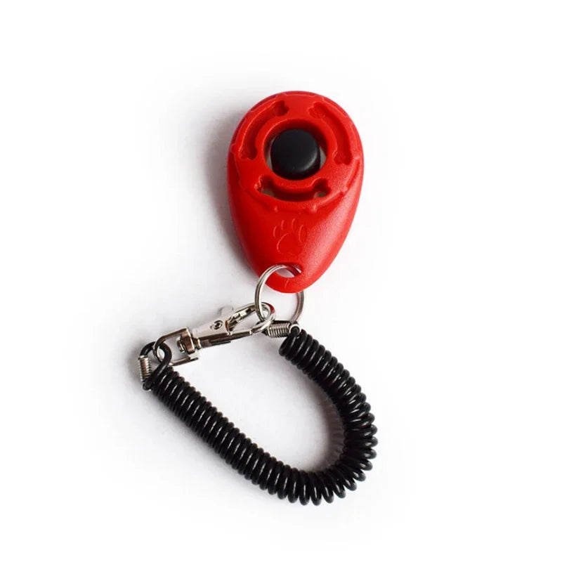 Dog Training Clicker Plastic Adjustable Wrist Strap Pet Trainer