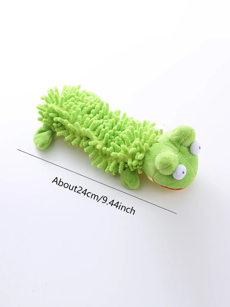 Plush Dog Toy – Squeaky Frog Toy for Chewing & Play
