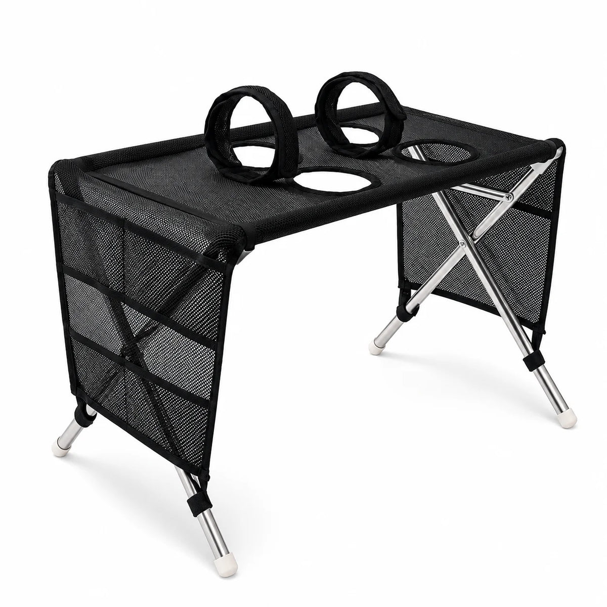 Foldable Pet Grooming Table Adjustable Dog Cat Hair Brushing Bath Stand Multi-Hole Non-Slip Portable Grooming Platform