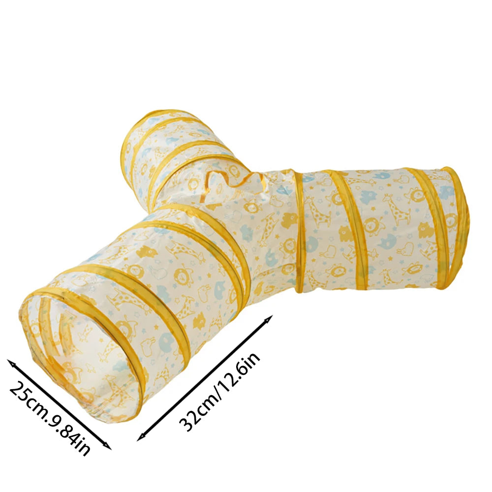 Cat Tunnel Foldable Cloth Interactive Play Toy for Kittens