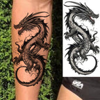 1 Sheet Evil Grim Reaper Skull Temporary Tattoos For Men Women Waterproof Fake Tattoos 3D Dragon Scorpion Warrior Tatoo Stickers