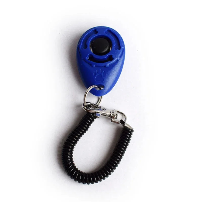 Dog Training Clicker Plastic Adjustable Wrist Strap Pet Trainer