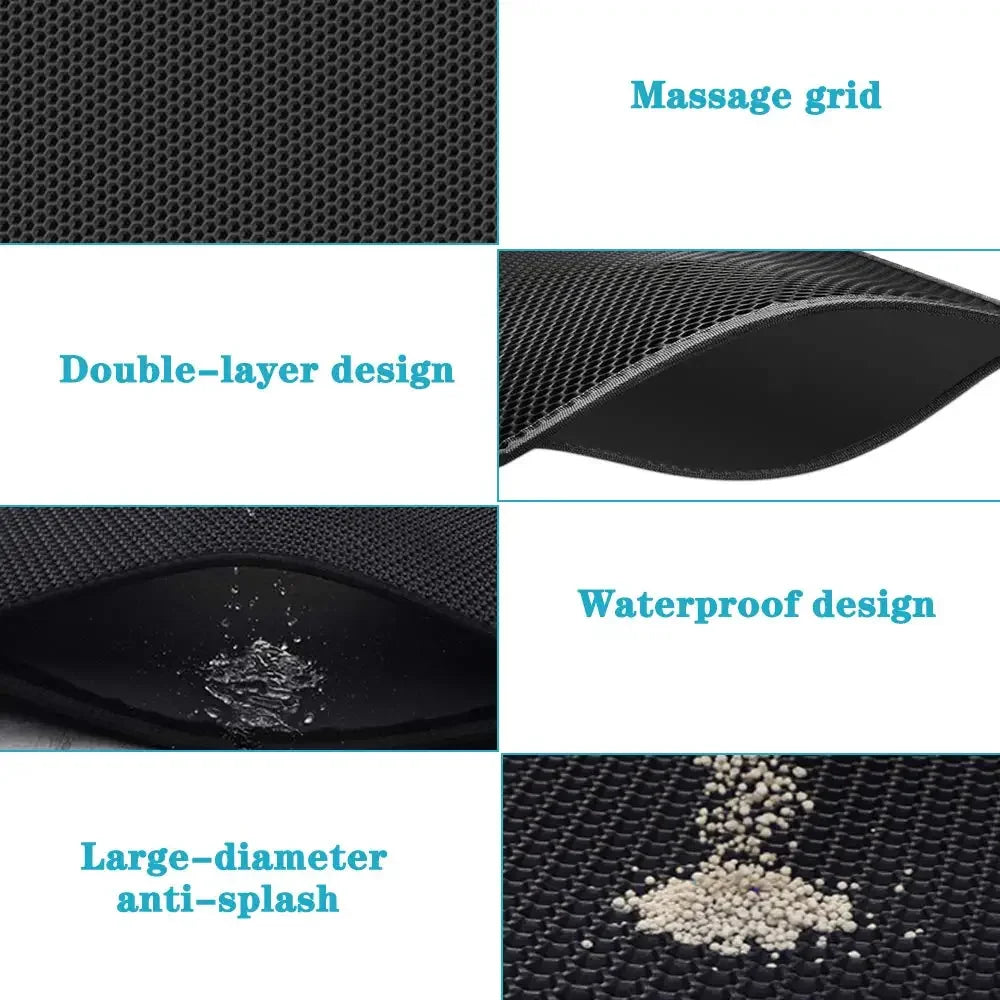 Cat Litter Mat – Double Layer Waterproof Litter Box Mat