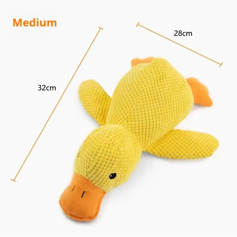 Interactive Dog Toy – Duck Plush Chew & Teeth Cleaning Toy