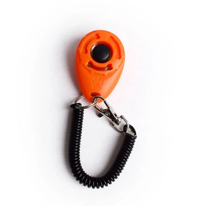 Dog Training Clicker Plastic Adjustable Wrist Strap Pet Trainer