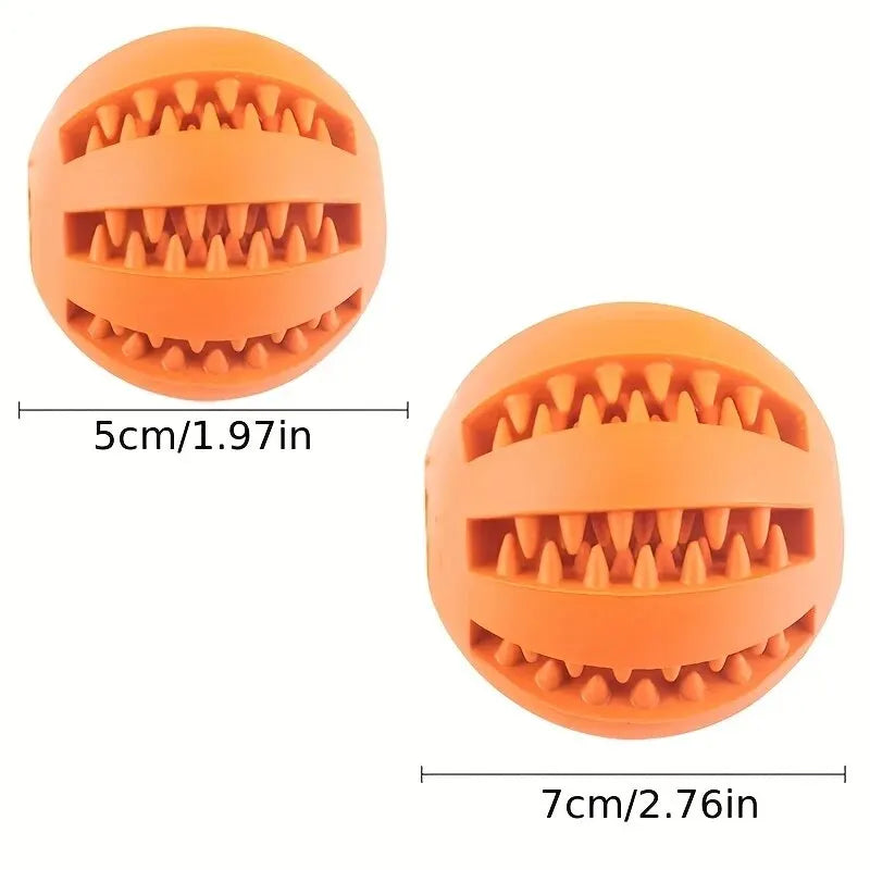 Dog Chew Toy Ball – Rubber Treat Feeder & Interactive Toy