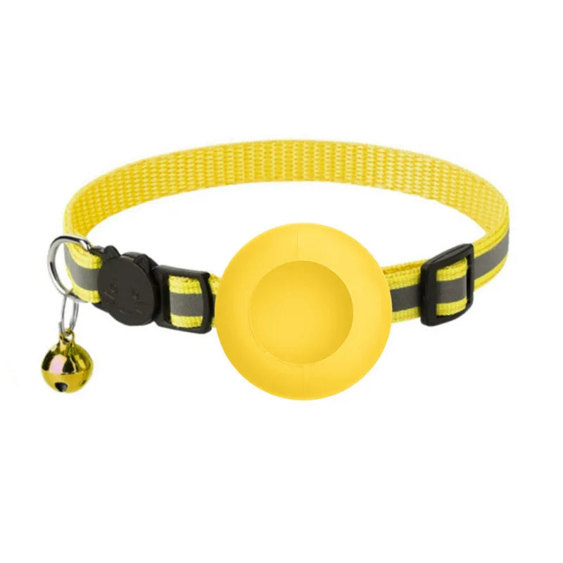 AirTag Cat Collar, Reflective Breakaway Collar With Bell