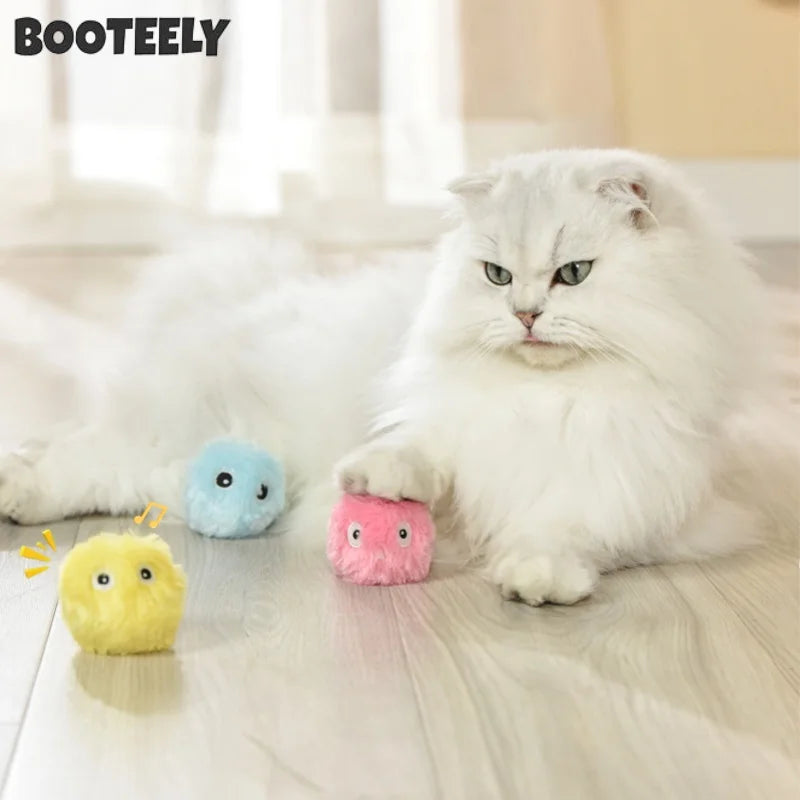 Interactive Cat Toy – Electric Squeaky Ball with Catnip