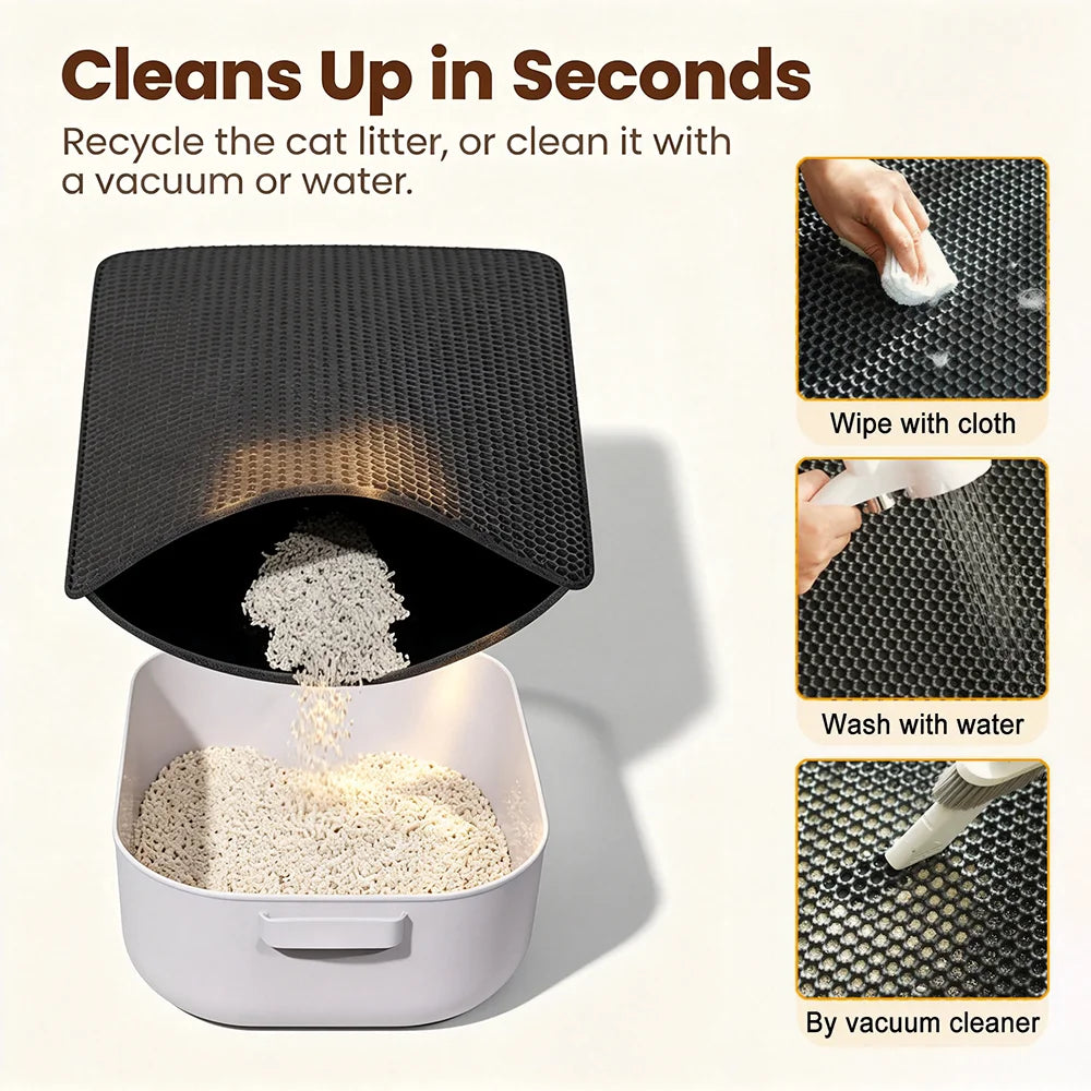 Cat Litter Mat – Double Layer Waterproof Litter Trapper