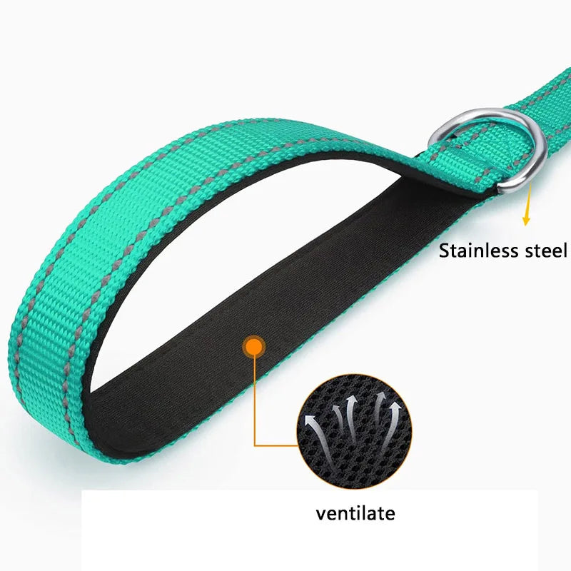 Reflective Dog Leash, Nylon Walking and Training Lead for Night