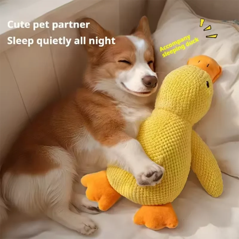 Interactive Dog Toy – Duck Plush Chew & Teeth Cleaning Toy