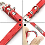 Personalized Dog Collar – Engraved Leather Pet ID Collar