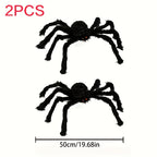 1/2pcs Halloween Spiders 50cm Fake Scary Hairy Spider for Halloween Decoration Outdoor Plush Spider Deco Indoor Yard Party Props