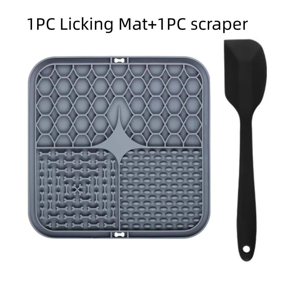 Pet Lick Silicone Mat for Dogs Pet Slow Food Plate Dog Bathing Distraction Silicone Dog Sucker Food Training Dog Feeder Supplies