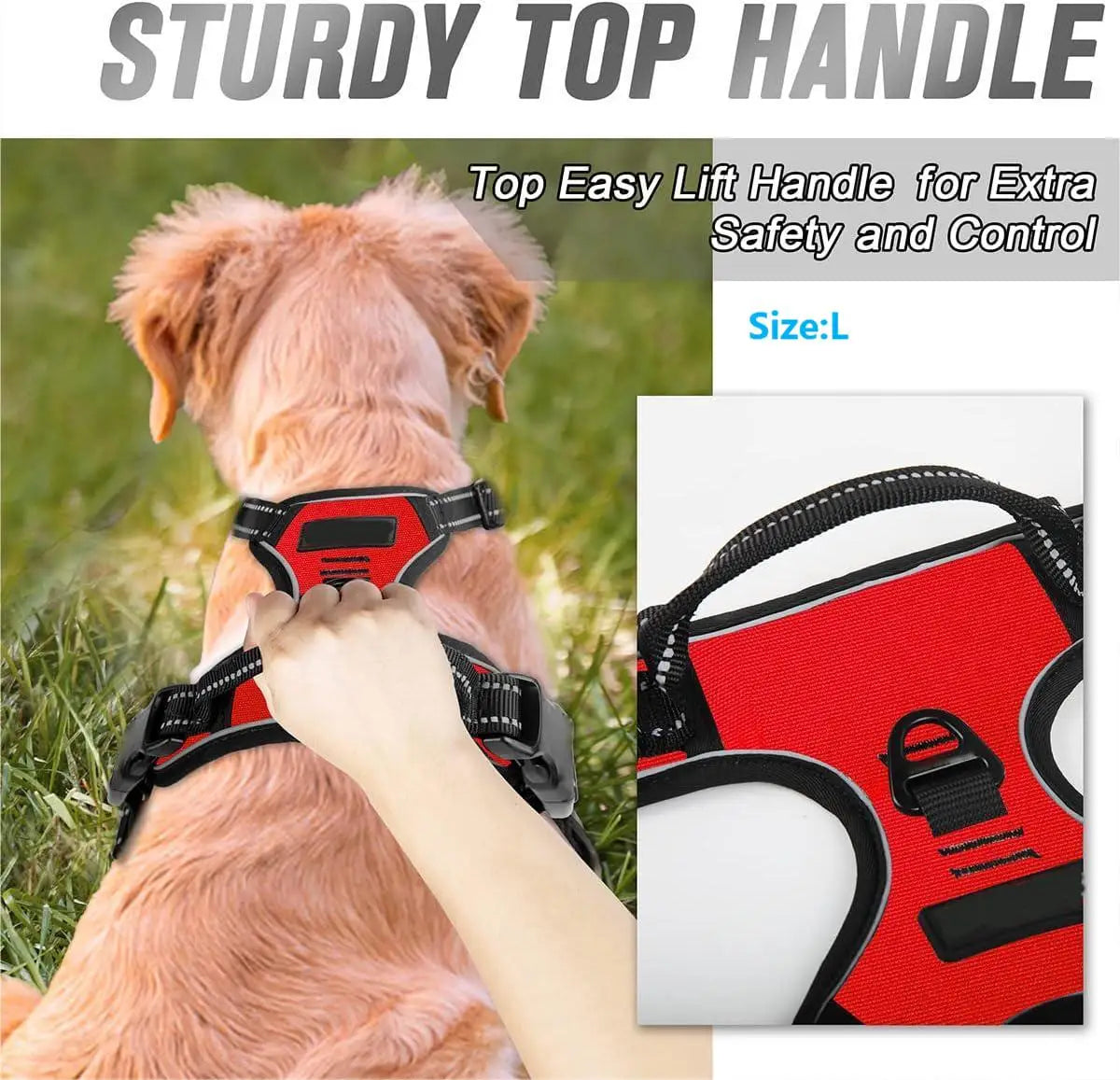 No Pull Dog Harness – Front Clip Reflective Walking Vest