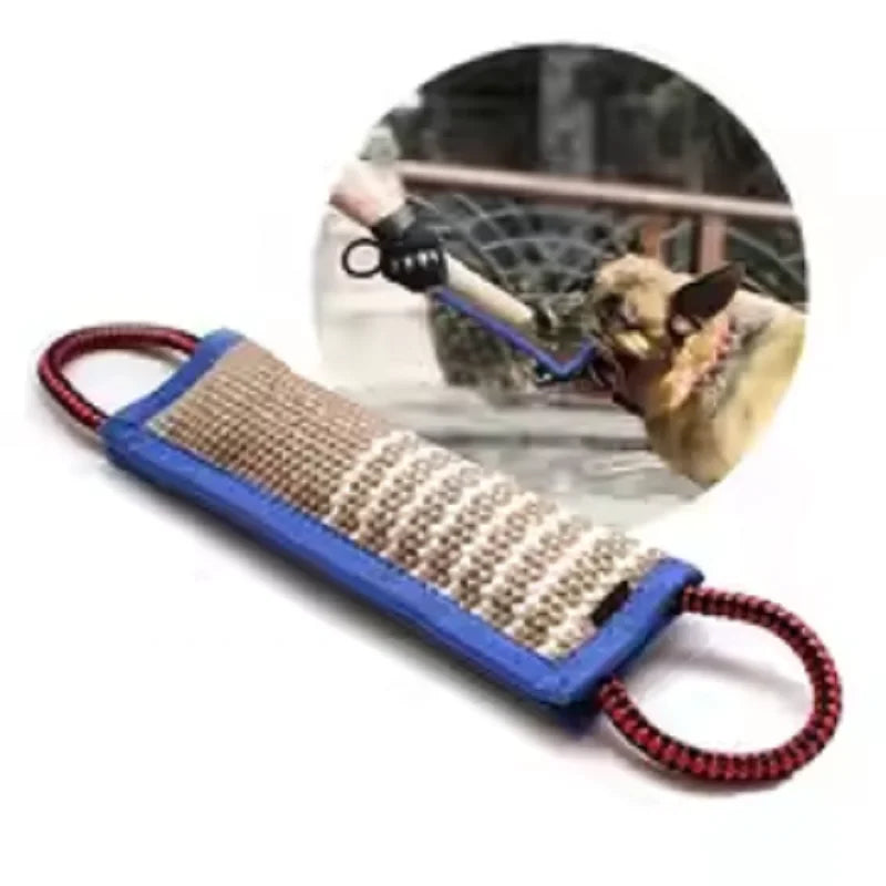 Dog Tug Toy – Jute Chew & Training Toy with Handles