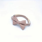 Plaid Cat Collar with Tie Bow, Adjustable Nylon Pet Accessory