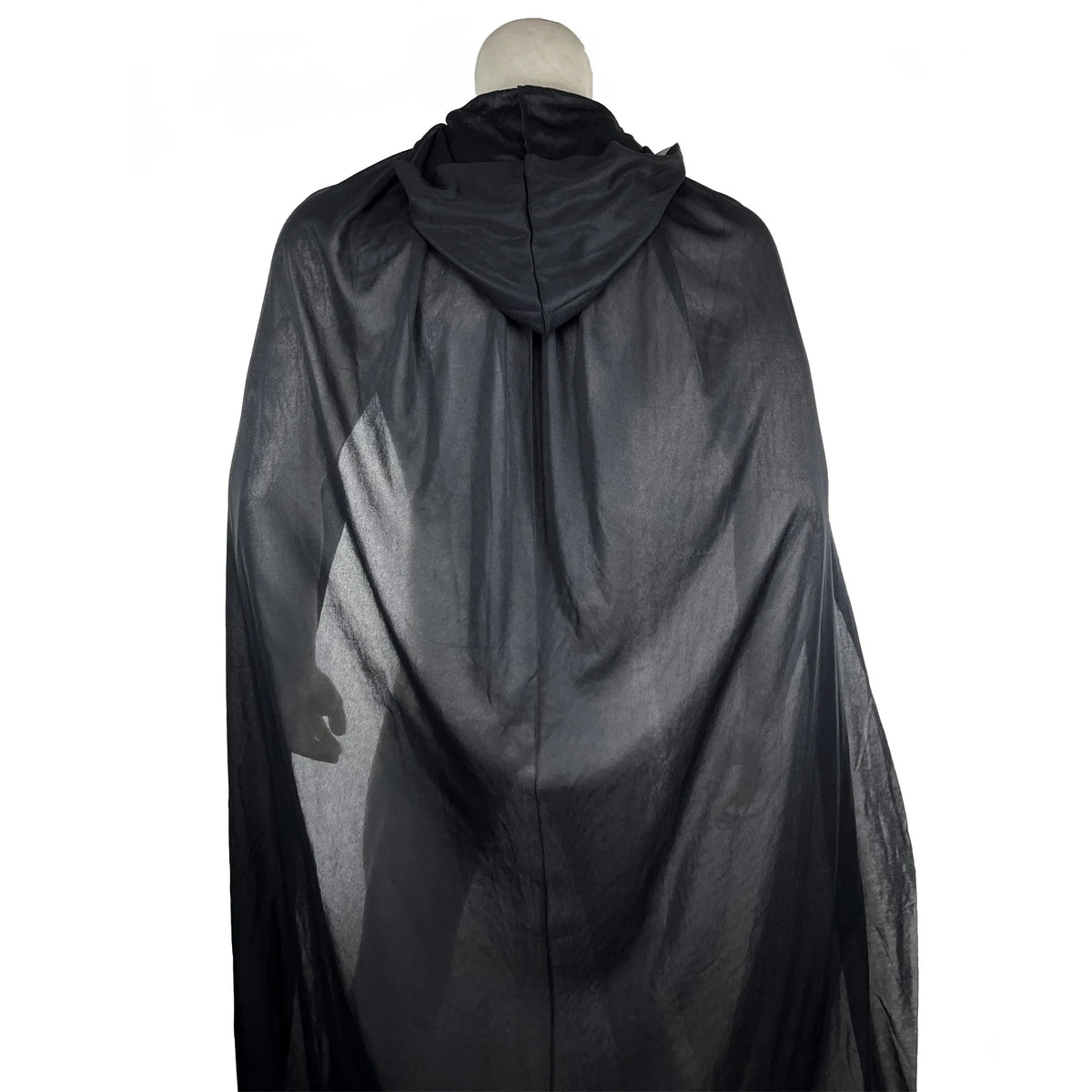 Sheer Cape Robe Men Halloween Clubwear Man Grim Reaper Death Vampire Ghost Wizard Ultra Thin Cloak Stage Costume