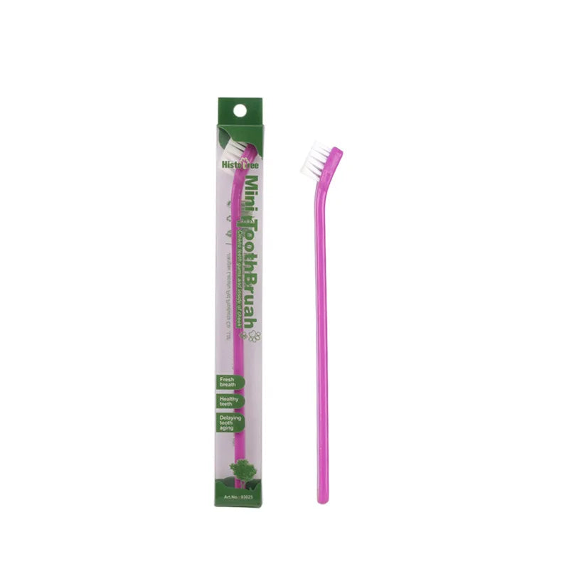 Dog Toothbrush Micro Head 360° Teeth Cleaning Tool for Small Dogs & Cats