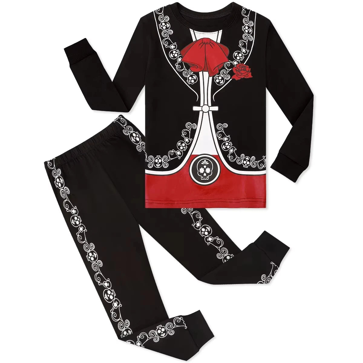 Skeleton Costume for Kids Halloween Skull Glowing Pajamas Toddler Ghost Bone Scary Clothes Child Carnival Dress Up Costume