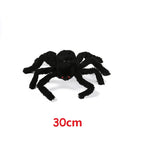 75/150/200cm Halloween Plush Simulation Spider Colorful Black Ghost House Bar Scary Big Spider Outdoor Decor Props Spider Web