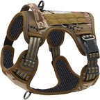 Military Tactical Pull Large Dog Tactical Harness - Durable Military-Style Vest with Reflective Straps & Secure Control Handle
