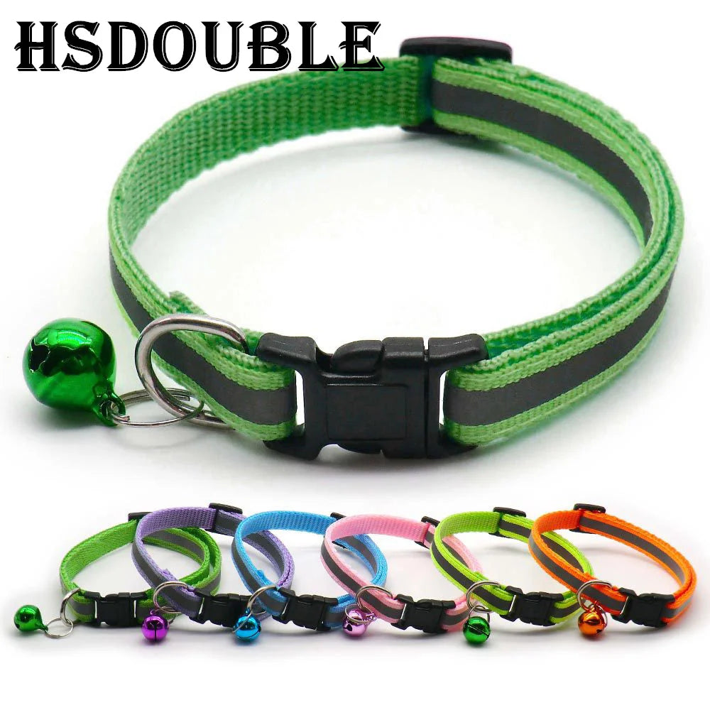 Reflective Cat Collars – 2 Pack Adjustable Collars with Bells